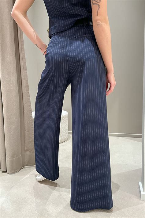 pantaloni versace blu e bianchi donna